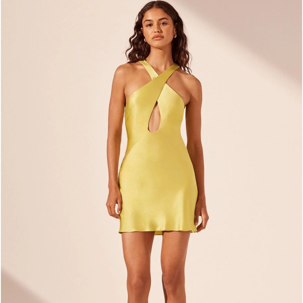 Shona joy Sofia Cross Front Cut Out Mini Dress